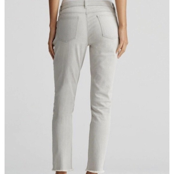Eileen Fisher | Women's Gray Organic Cotton Raw Hen Ankle Crop Jeans Size 12 - Picture 2 of 13